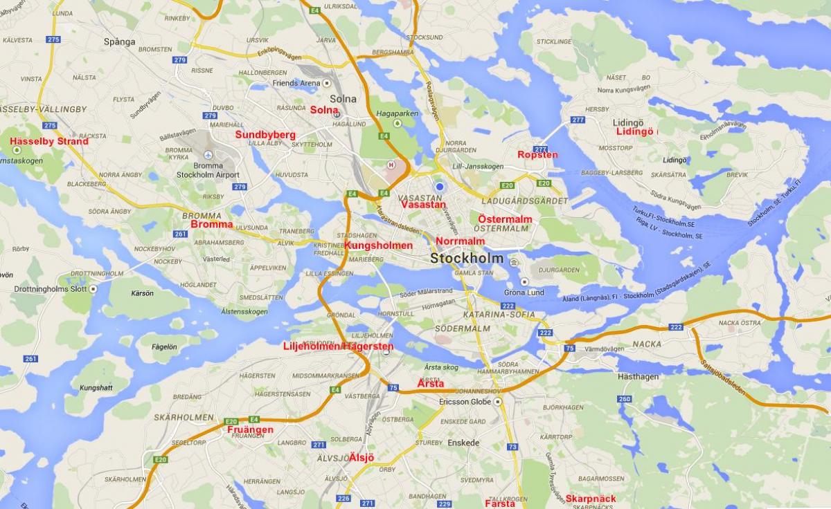 peta dari bromma, Stockholm