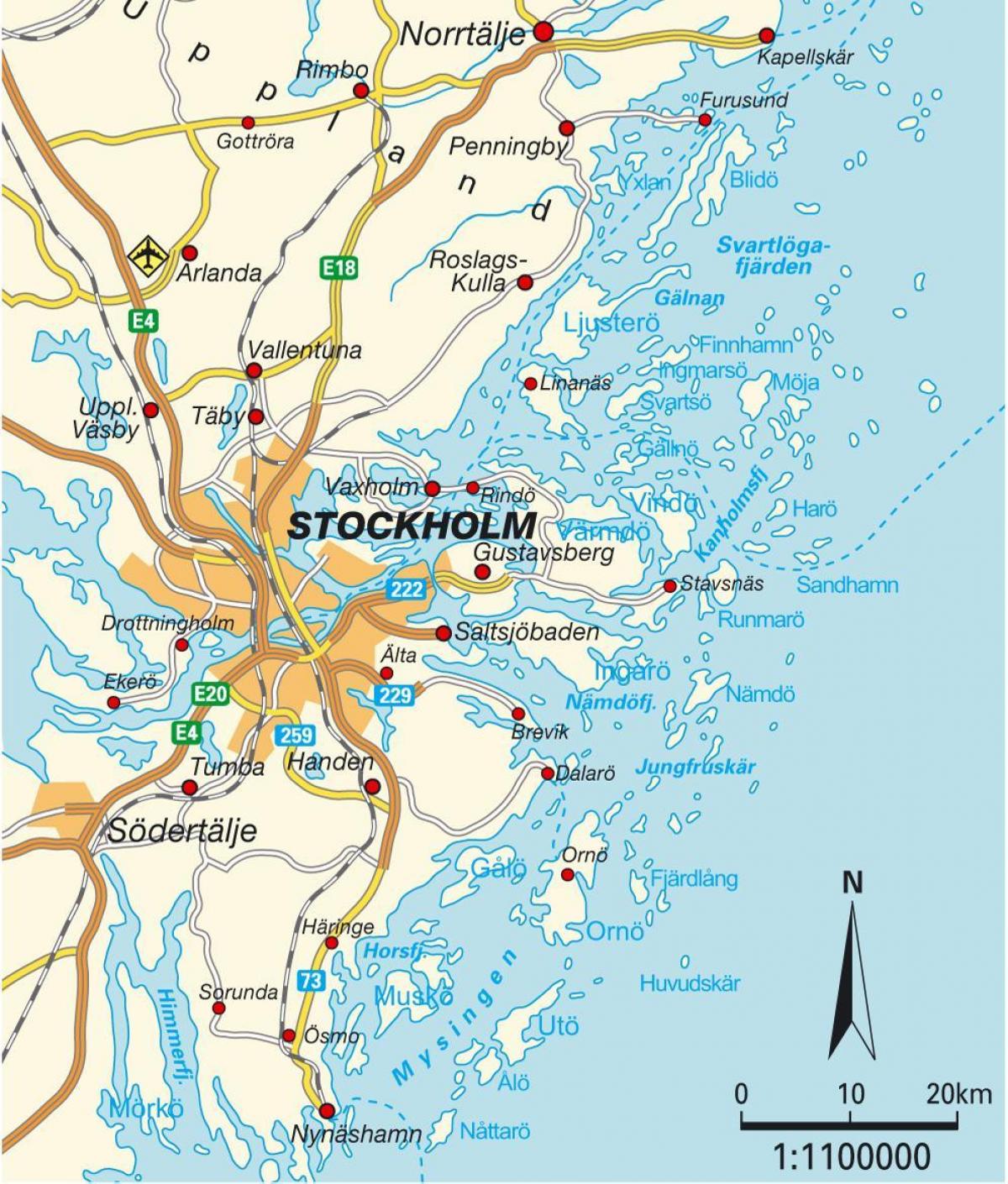 Stockholm Swedia peta kota