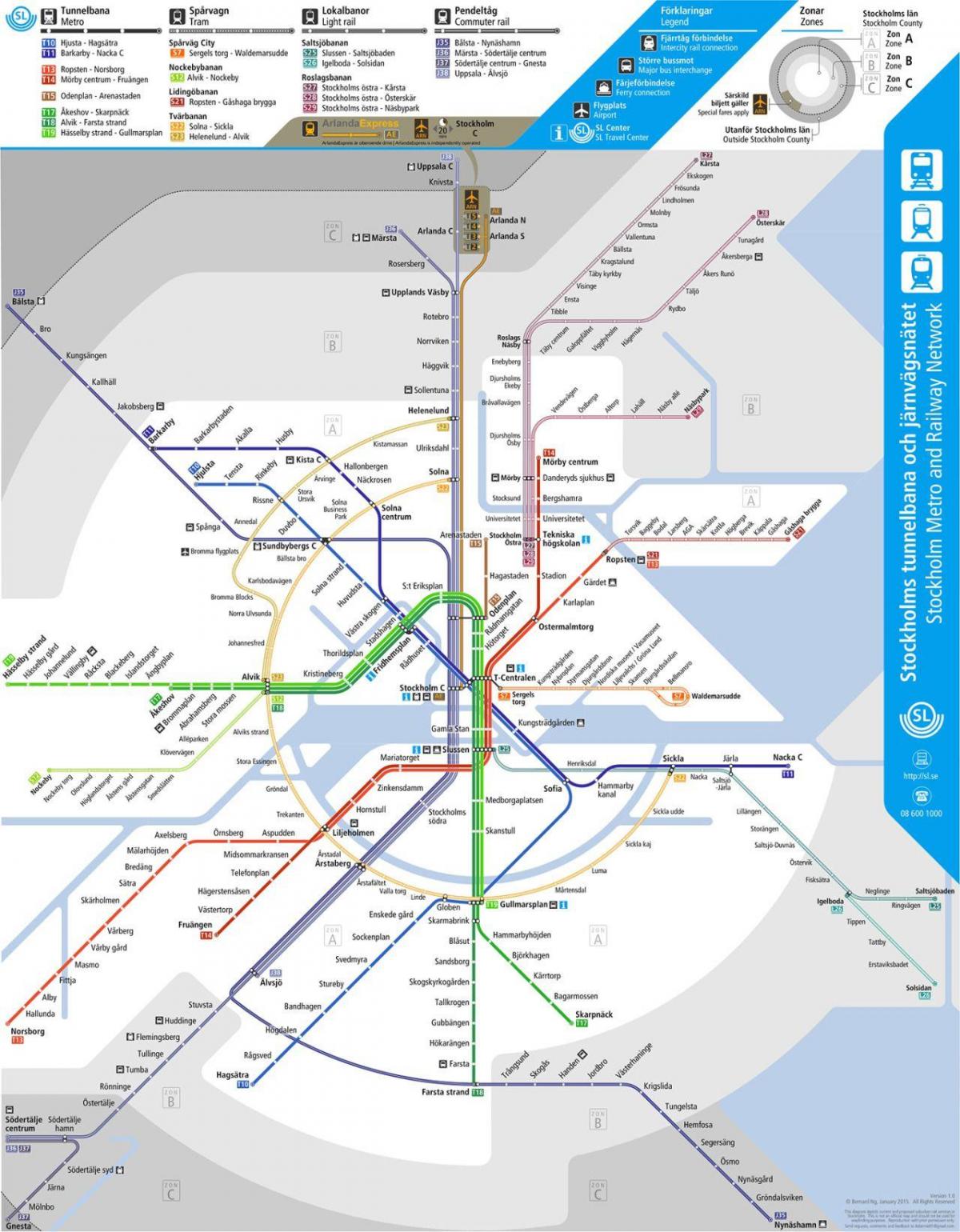 peta transportasi umum Stockholm