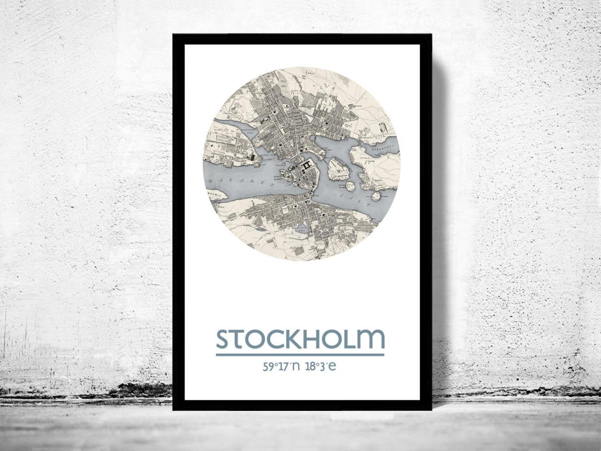 peta dari peta Stockholm poster