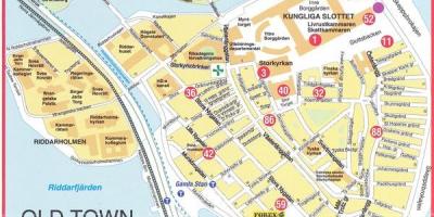 Peta kota tua Stockholm Swedia