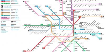 Stockholm jaringan rel peta