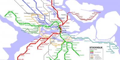 Peta kereta bawah tanah Stockholm